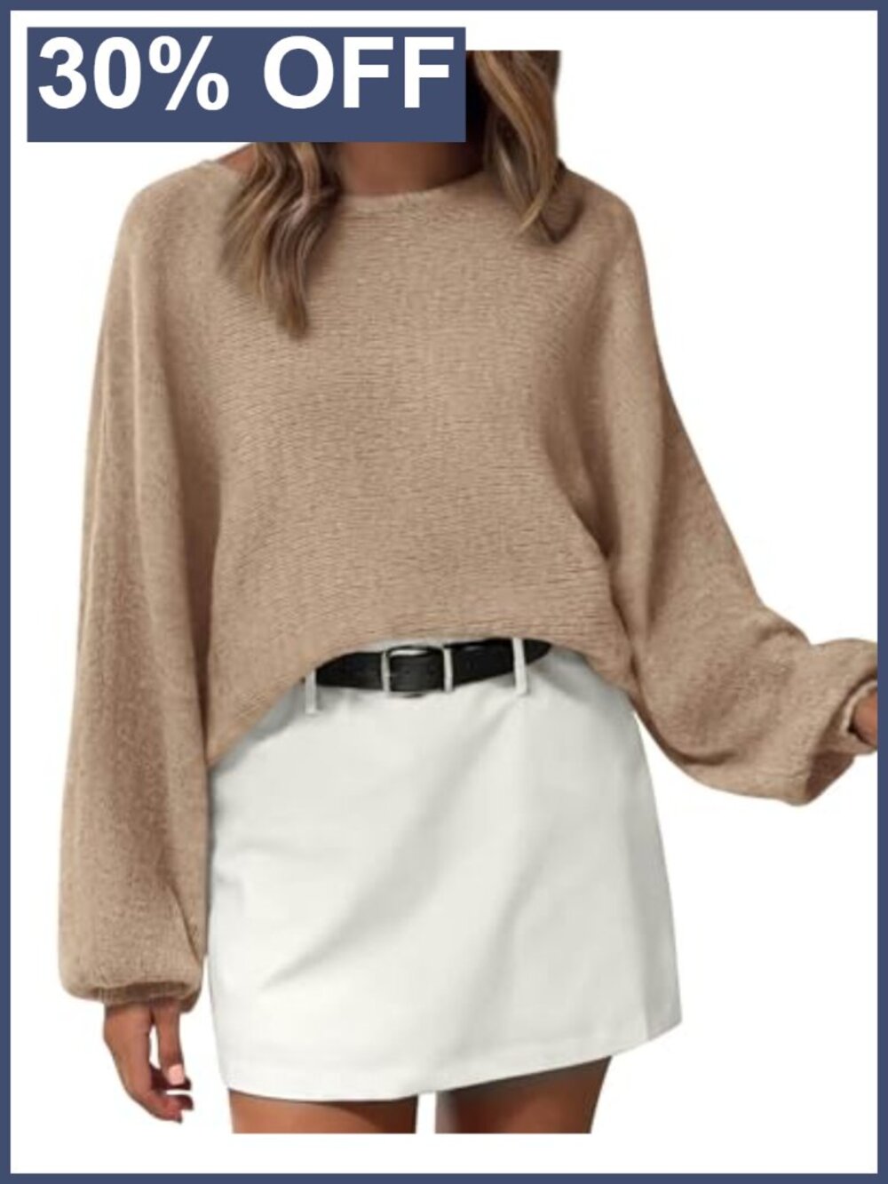Oversized Boat Neck Batwing Knit Sweater Slouchy Pullover